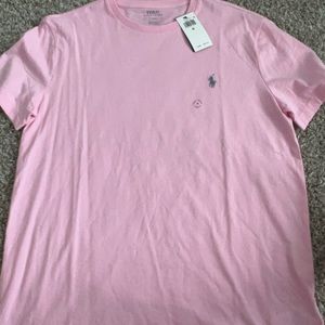 Pink polo mens T-shirt